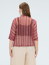 Kimono corto a rayas efecto crochet image number 2