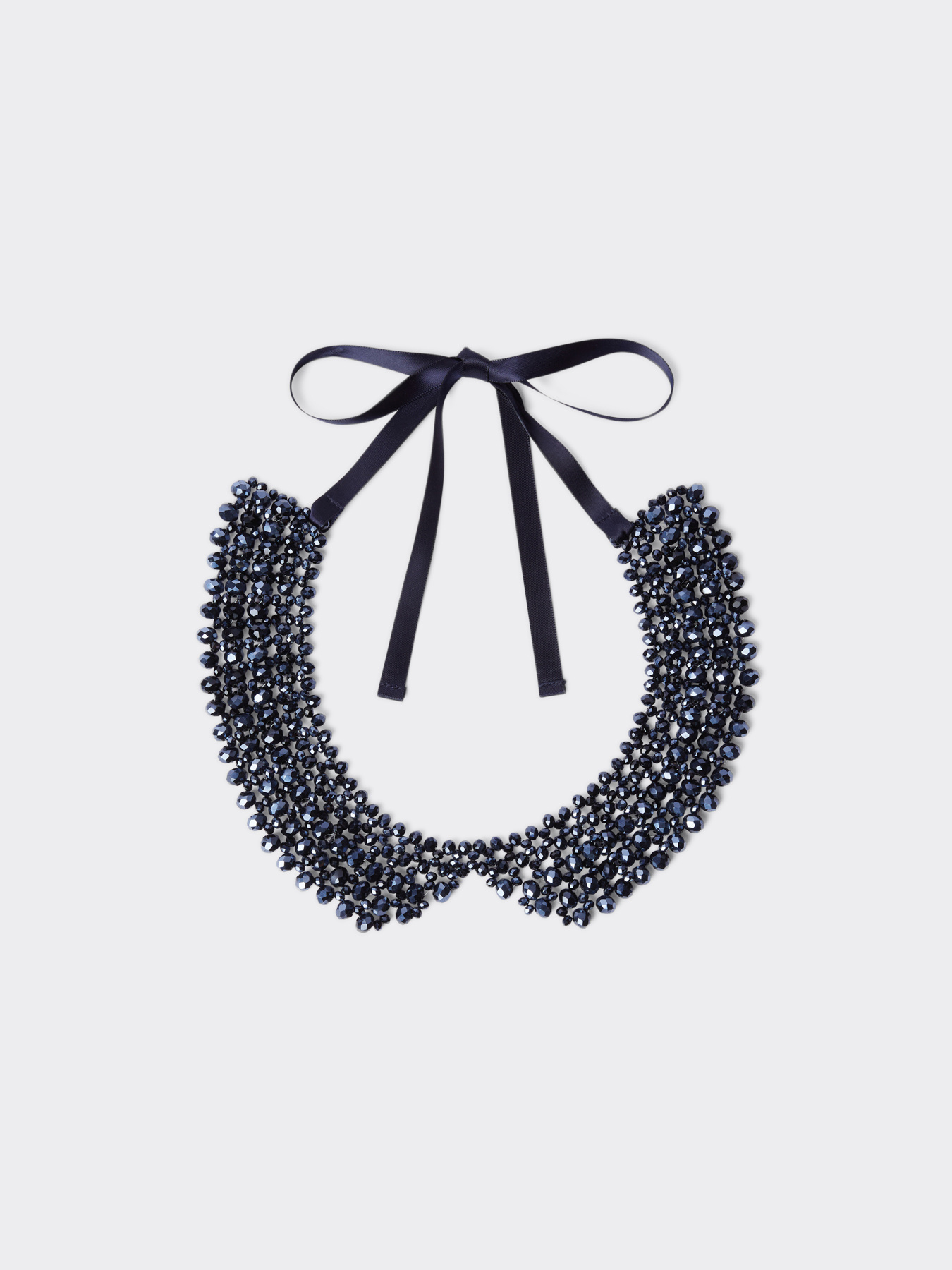 Glass beads and ribbon collar image number 1