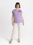 Crepon blouse with flower image number 2