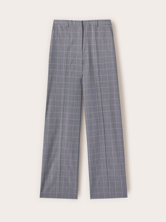 Prince of Wales check palazzo trousers