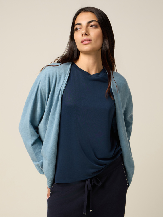 Cardigan over misto viscosa