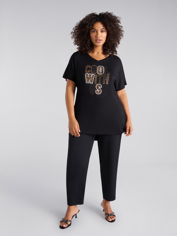 Maxi-T-Shirt mit Schriftzug