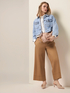 Cotton blend palazzo pants image number 0