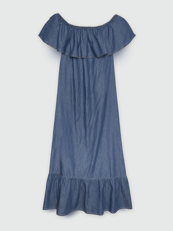 Long denim dress