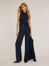 Pantaloni palazzo in envers satin image number 3