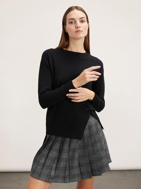 Pull oversize à motif nœud