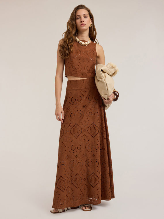 Long eyelet lace dress