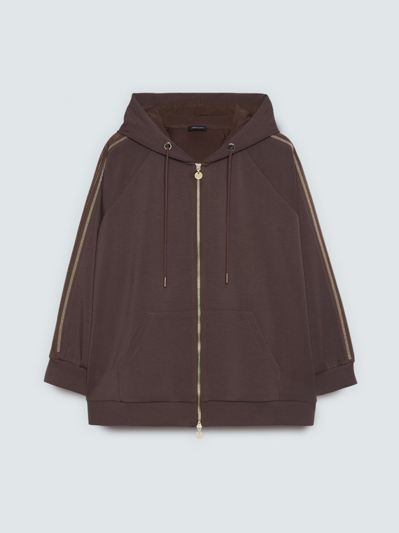 Hoodie with hotfix bands