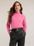 Ribbed viscose turtleneck sweater image number 0