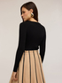 Ribbed jumper with worked neckline image number 1
