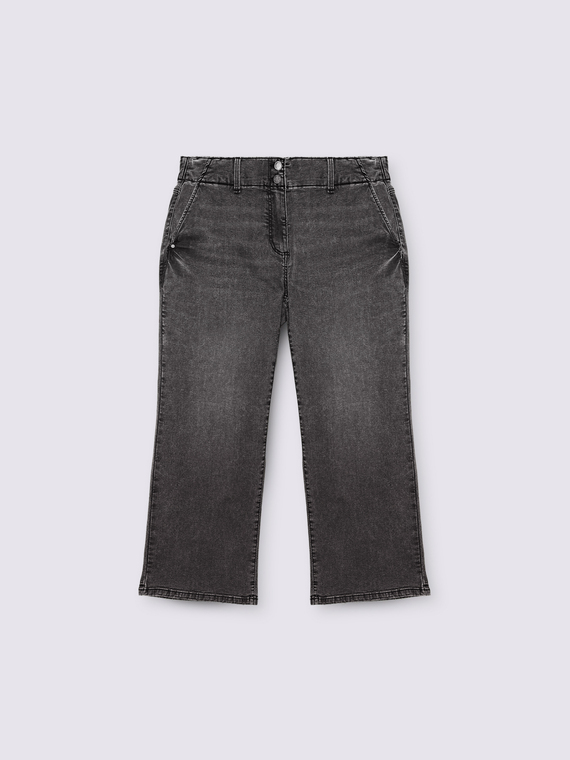 Cropped-Jeans in Stone-Washed-Optik