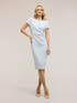 Sheath dress in cr&ecirc;pe with draping image number 0