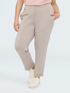 Carrot Fit Stretch Fabric Trousers image number 0