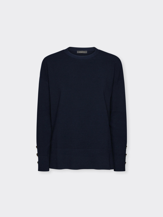 Sweater with buttons on the cuffs