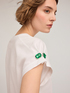 T-shirt kimono avec pierres sur les manches image number 2