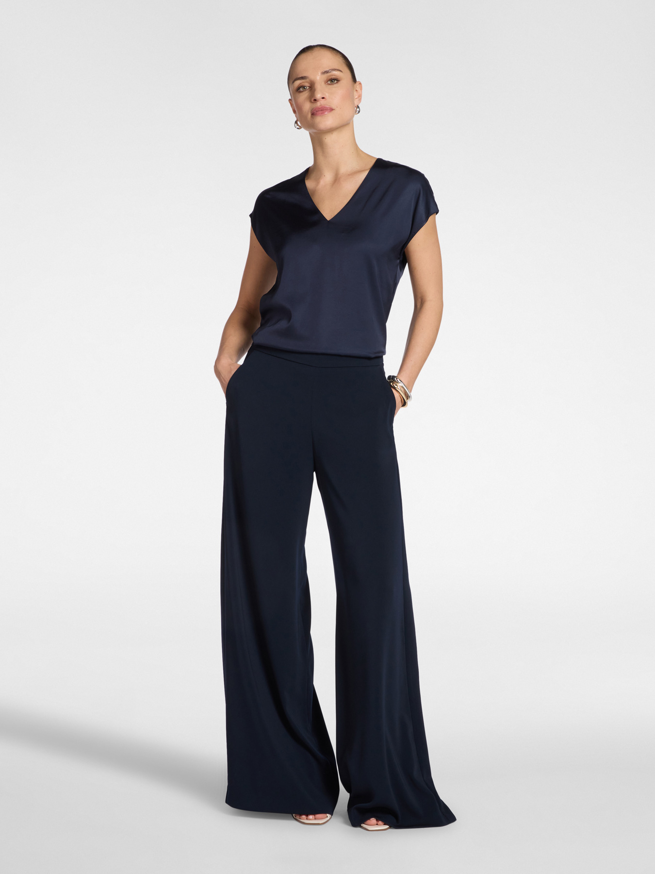 Pantaloni palazzo in cady image number 0