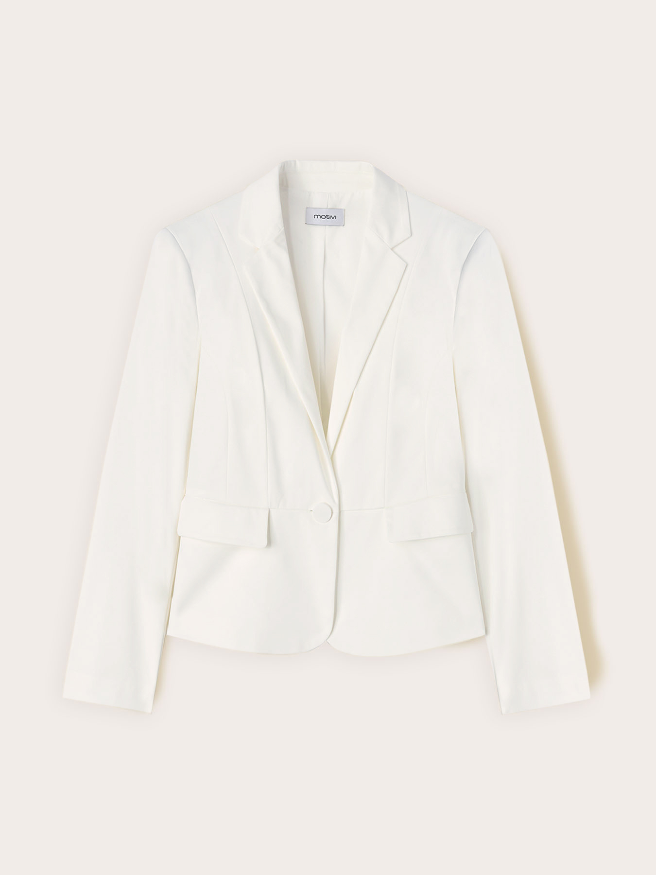 Blazer croială clasică din amestec de bumbac image number 4