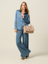 Wide-leg palazzo pants in crepe fabric image number 2