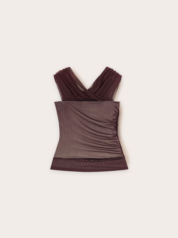 T-shirt avec inserts en tulle