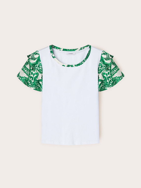 T-shirt à manches imprimé cachemire
