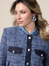 Tweed jacket with denim details image number 2