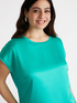 Bluse aus Satin und Jersey image number 2