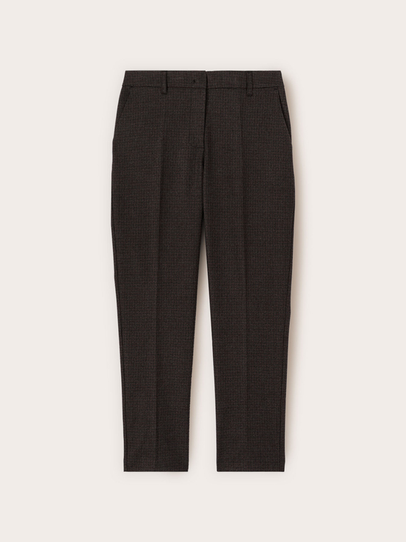 Regular pants in yarn-dyed fabric