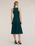 Flare pleated knit dress image number 1