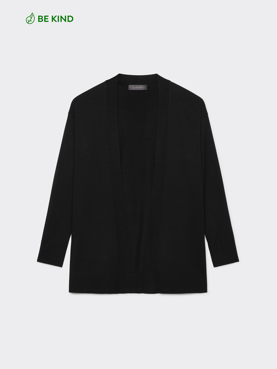 ECOVERO™ viscose open-front cardigan