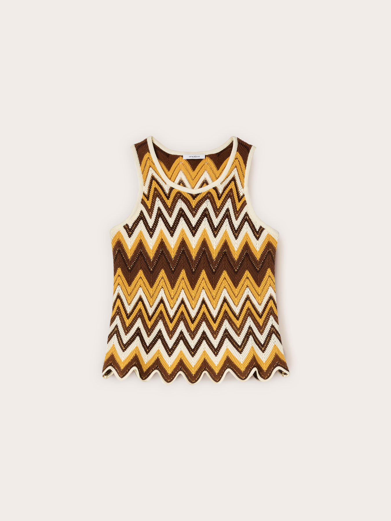 Top tricotat cu model chevron image number 4