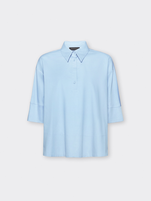 Boxy blouse with three-quarter sleeves