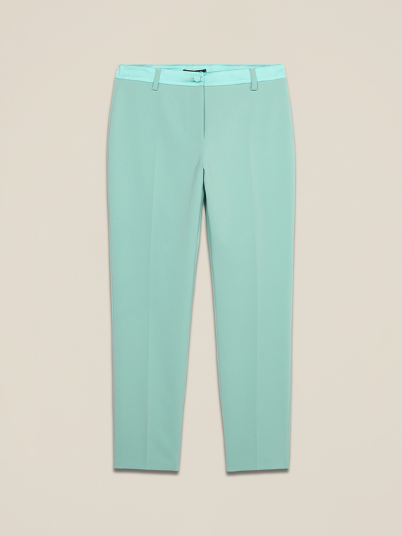 Pantalones con detalle de satén