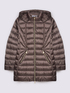 Long down jacket with detachable hood image number 4