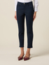 Skinny pants in cotton and Tencel with jewel button image number 3