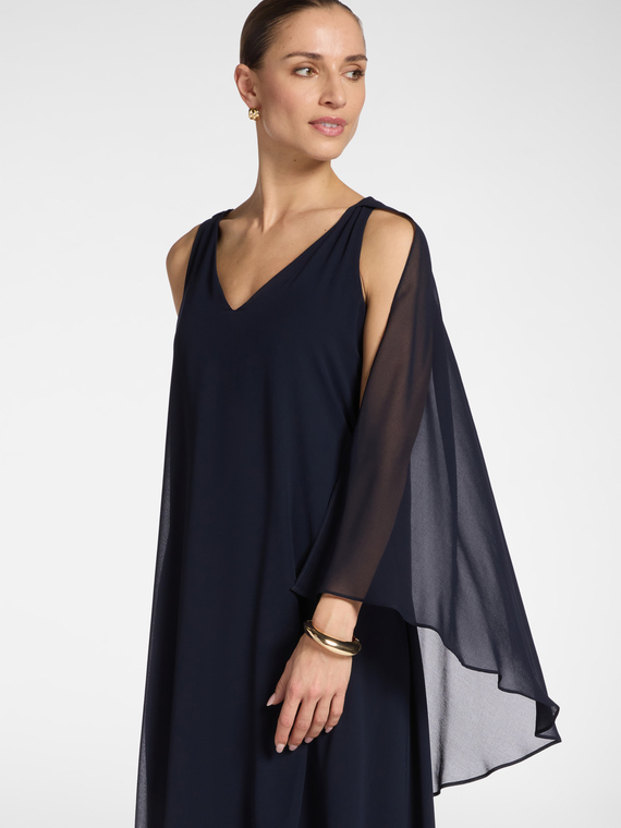 Robe longue en georgette