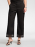 Mixed cotton trousers with lace image number 2