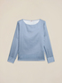 Blusa in raso a righe image number 4