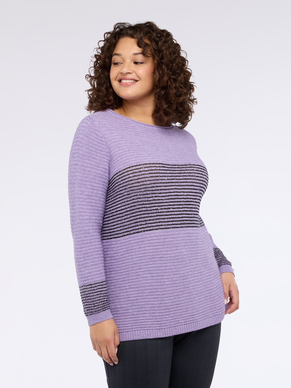 Striped sweater with sequins