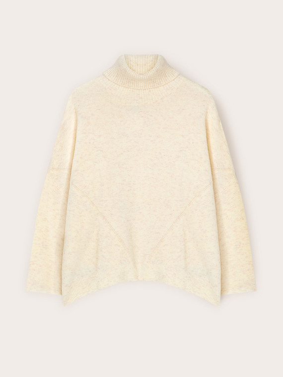 Pull col roul&eacute; oversize