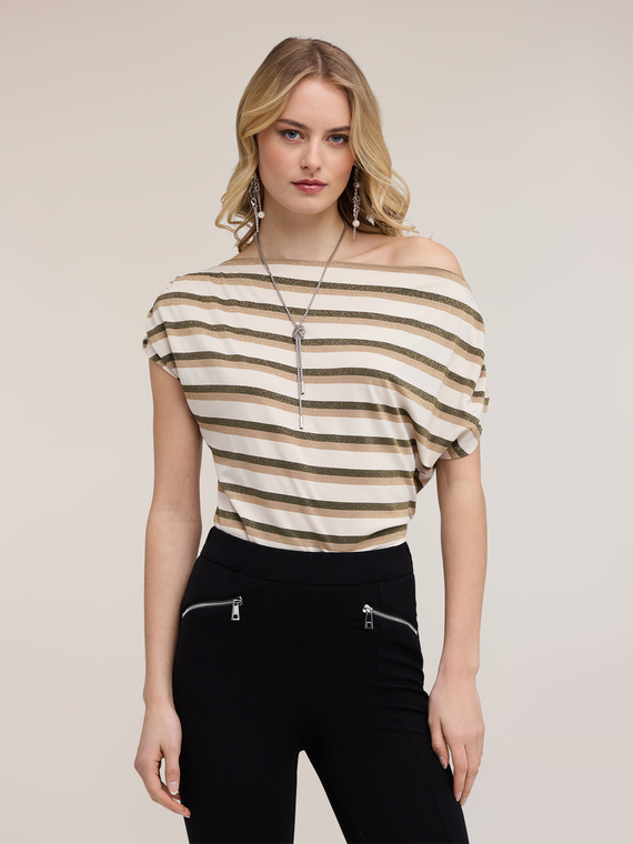 Lurex striped T-shirt