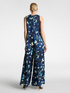 Elegant printed suit with jumpsuit and blouse image number 1