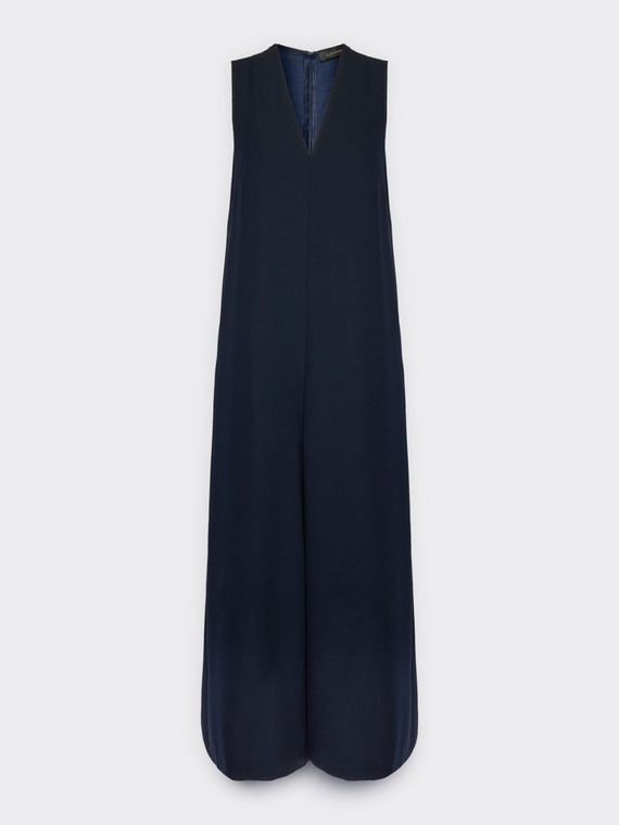 Palazzo jumpsuit in cr&ecirc;pe envers satin