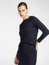 Basic sweater with boat neck image number 2