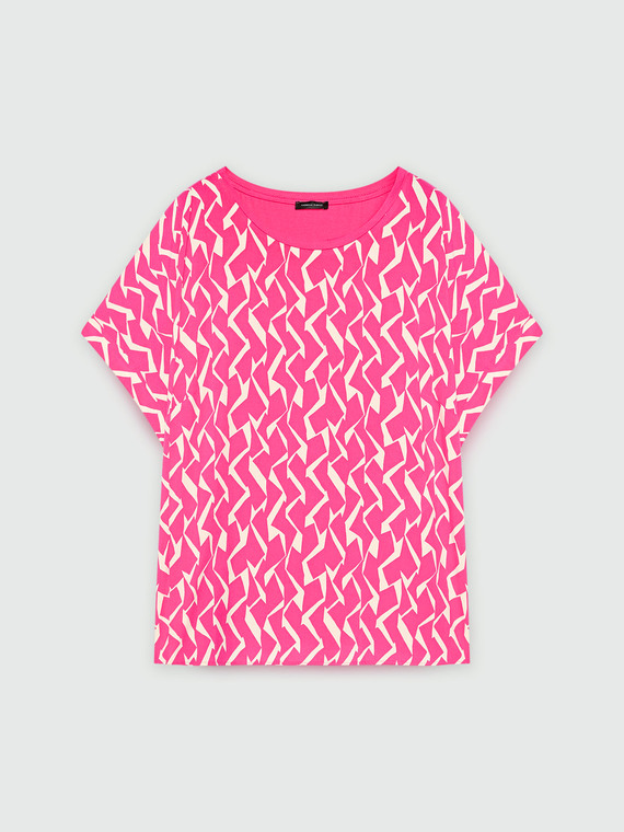 T-shirt boxy avec imprimé sur le devant