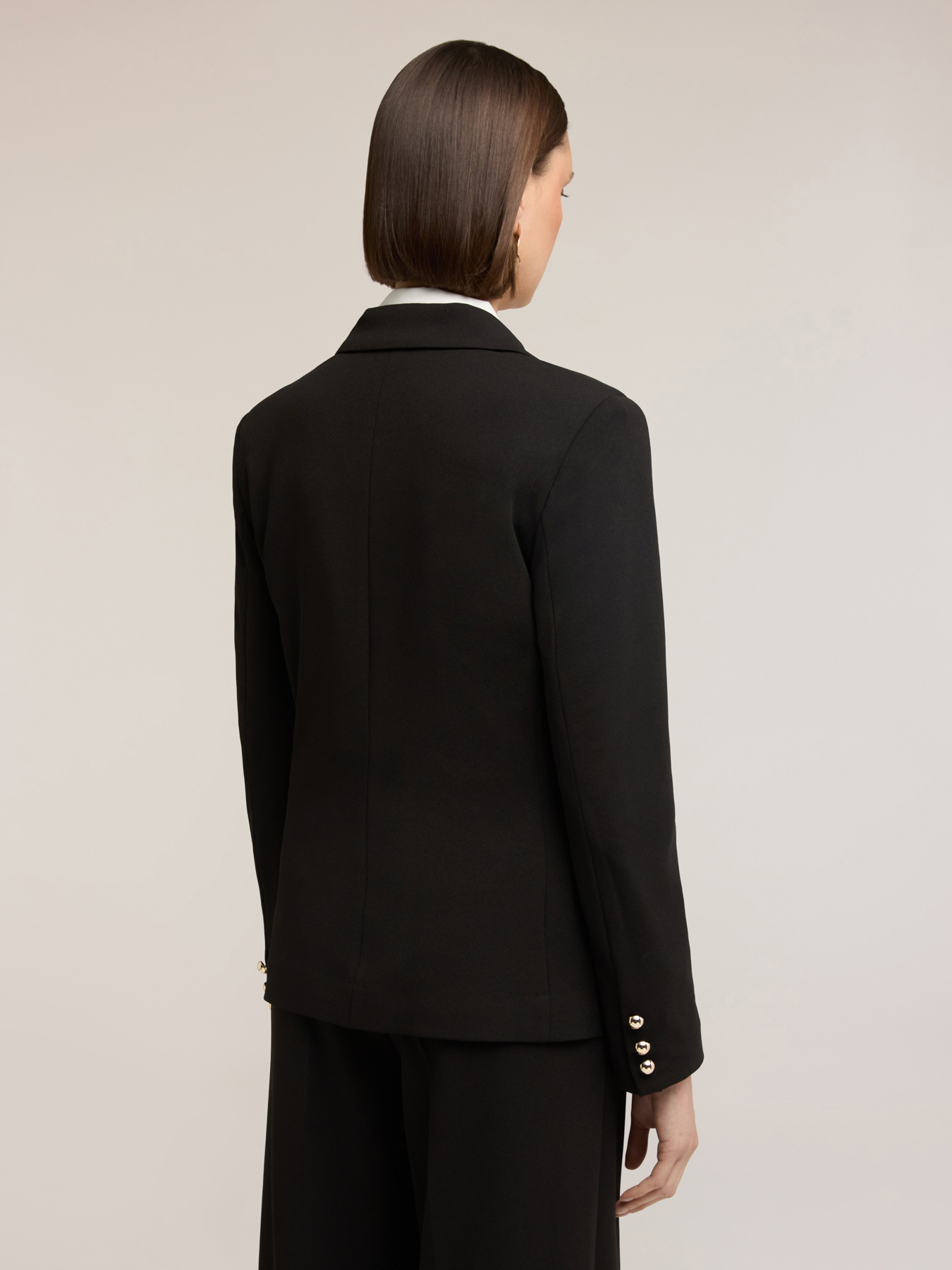 Single-breasted blazer with striped inner lining image number 1