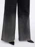 Jeans wide leg con punti luce effetto degradé image number 2