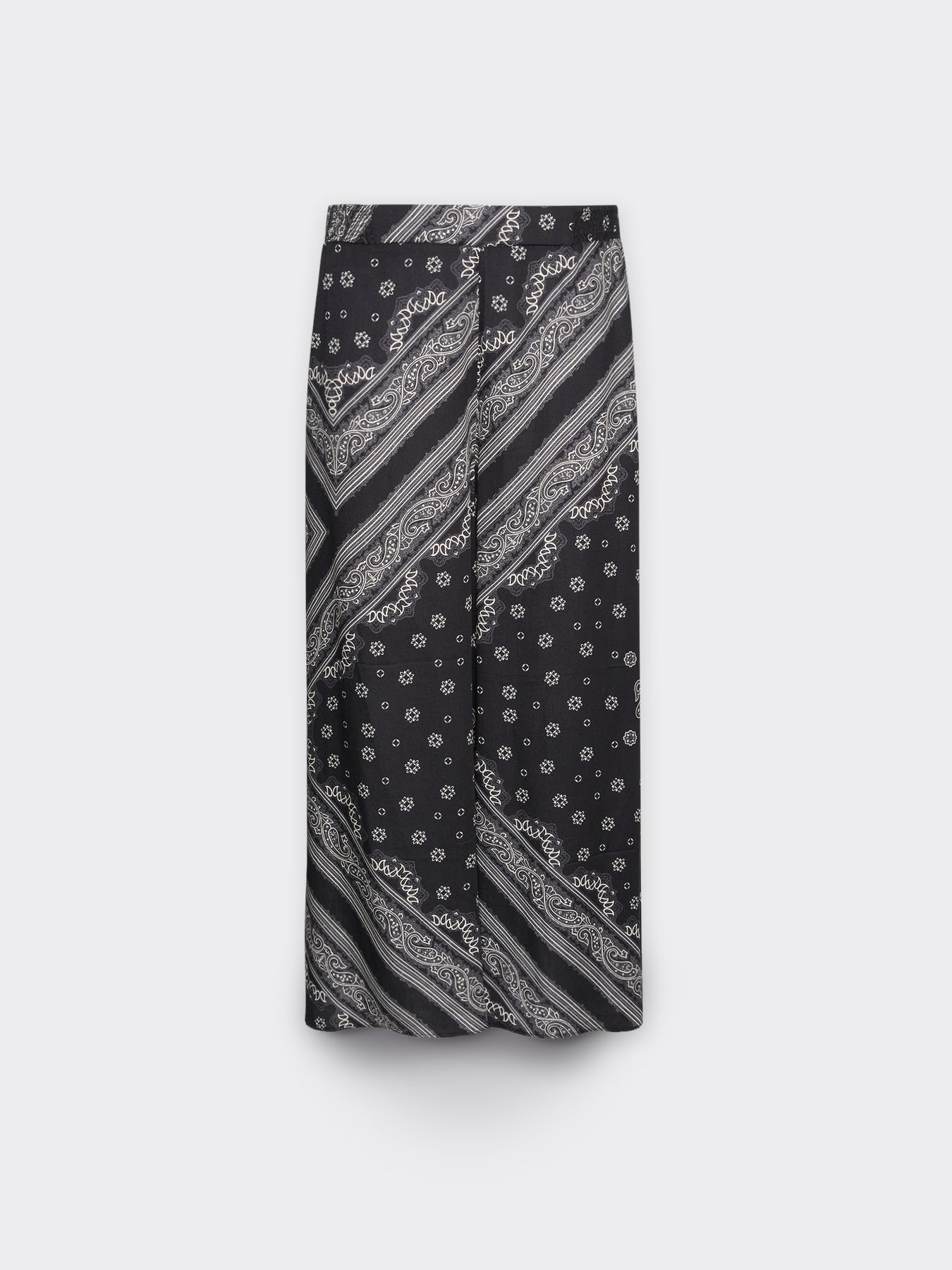 Wide trousers with scarf print image number 4