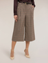 Pantaloni cropped in tinto filo fantasia check image number 0