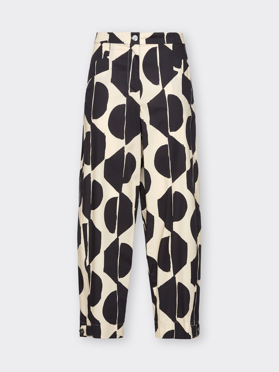 Pantaloni barrel stampati