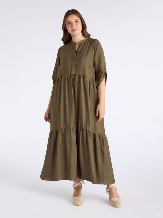 Robe longue à volants
